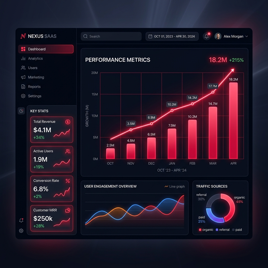 Sleek, human-crafted minimal visual illustration showing upward trending conversions